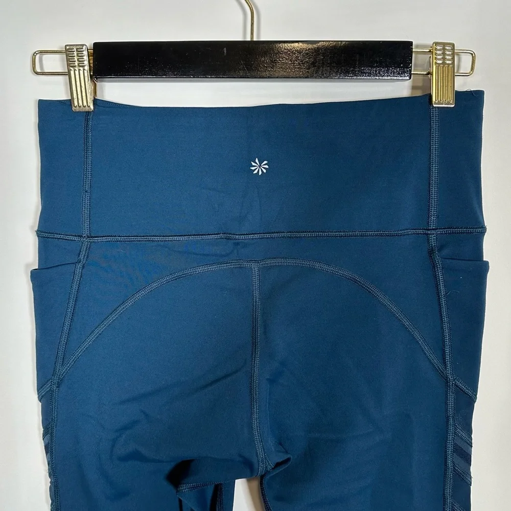 Athleta Dark Blue Mesh Leggings